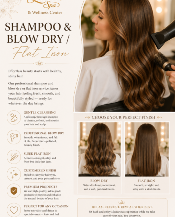 Shampoo and Blow Dry / Flat Iron